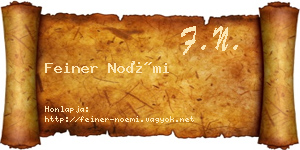 Feiner Noémi névjegykártya